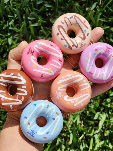 Donut Lip Gloss Keychain Set of 6 - Hydrating Fruit Scented
