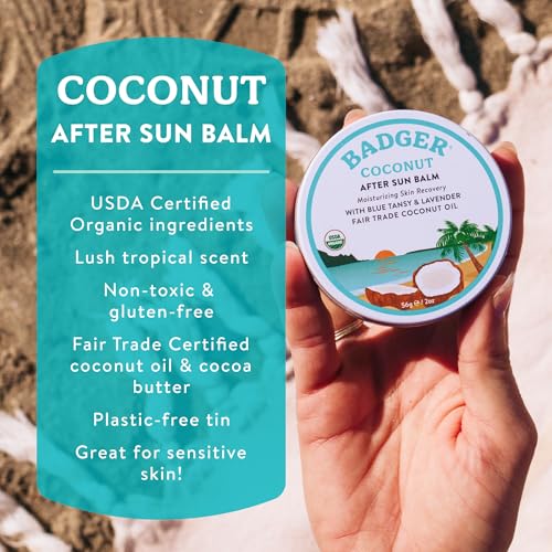 Badger Organic Coconut After Sun Balm, 2 oz