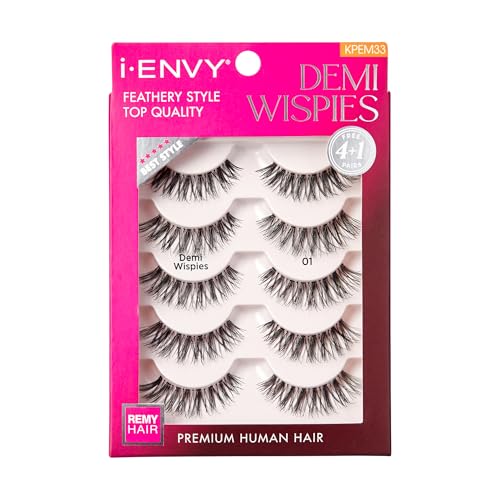i•ENVY Demi Wispies False Lashes 5 Pairs Human Hair