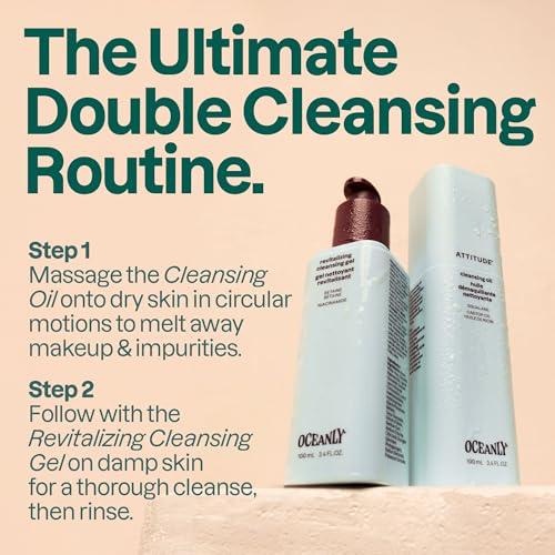 ATTITUDE Cleansing Oil | EWG Verified Makeup Remover, 3.4 fl oz