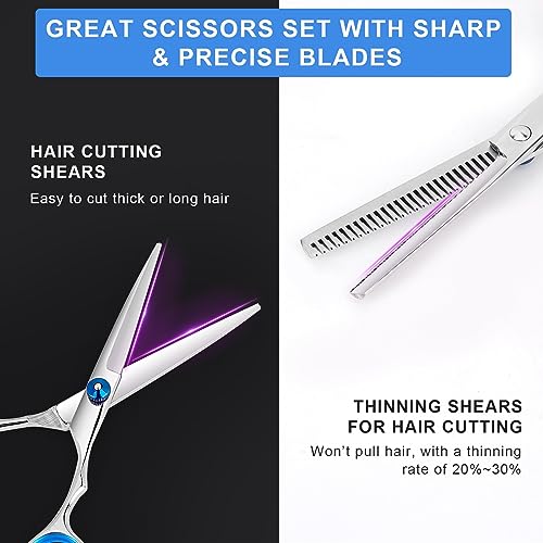 Hachacha 6.5in Hair Cutting & Thinning Scissors Set
