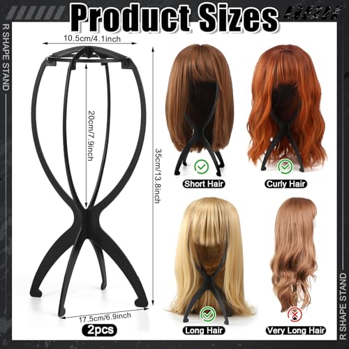 Wig Storage Bag with 2 Stand Holders - Travel Set
