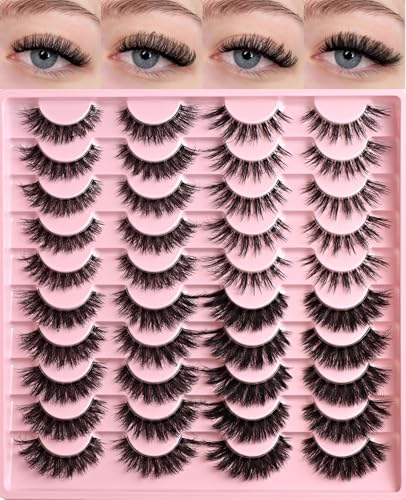 FARRED Wispy Cat Eye False Eyelashes - 20 Pair Pack