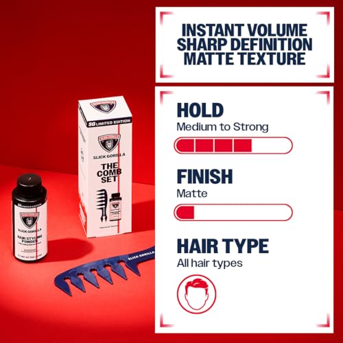 Slick Gorilla Hair Powder & Comb Set | Matte Texture, Root Lift