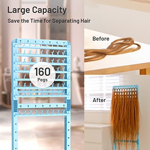 Adjustable Hair Braiding Rack with 160 Pegs & Wheels