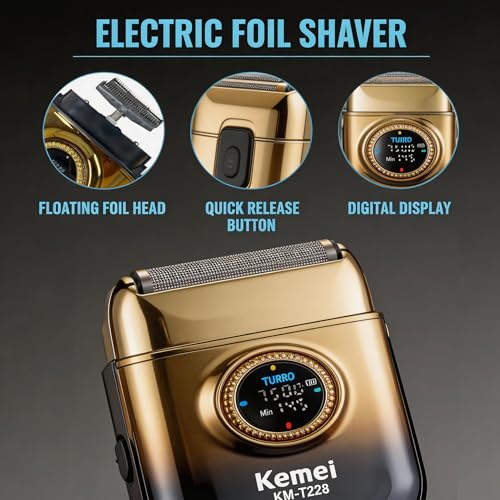 KEMEI 3-in-1 Cordless Hair Clippers & Grooming Kit for Men