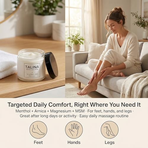 TALINA Lotion ? Cream with Arnica Montana, Magnesium Chloride, Rosemary, Frankincense & Menthol ? 4 fl oz / 120 mL (1)
