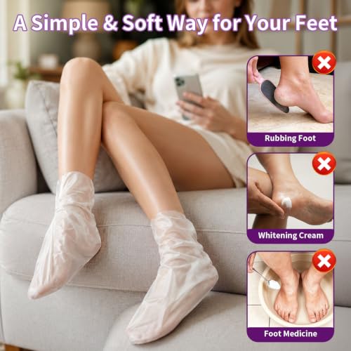 6 Pack Foot Peeling Mask for Soft, Smooth Feet - Exfoliate and Hydrate