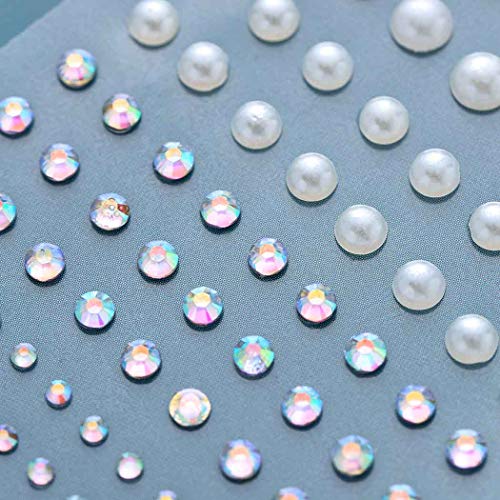 Zoestar Crystal Eye Jewels Breast Gems Festival Rave Stickers Set for Women (Style 3)