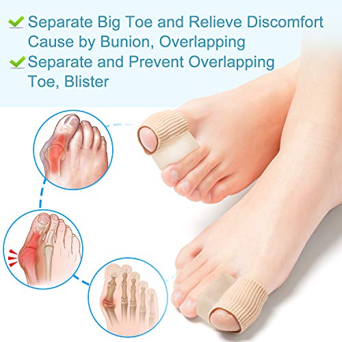 Povihome Gel Toe Spacers - 6 Pack Bunion Corrector for Pain Relief