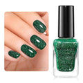 Glitter Green Nail Polish - Quick Dry, Vegan Formula