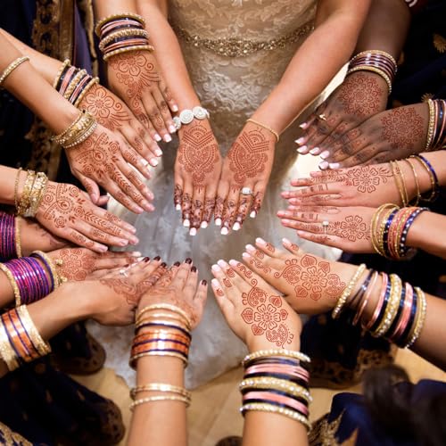 Henna Stencils 18 Sheet Henna tattoo kit Hands henna Tattoo Sticker Indian Temporary Tattoo Stencil Self Adhesive Tattoo Templates
