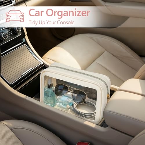 PACKISM Clear Makeup Bag TSA Approved Travel Toiletry Organizer