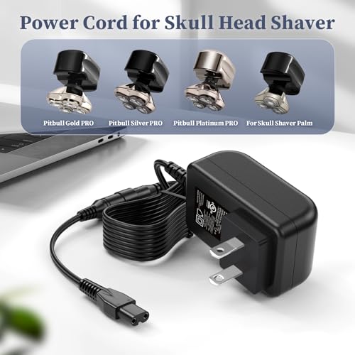 5V Charger for Skull Shaver Power Cord Compatible with Pitbull Gold/Silver Pro Rechargeable Clipper AC Adapter for Butterfly Kiss Cordless Trimmer DC Adaptor Supply
