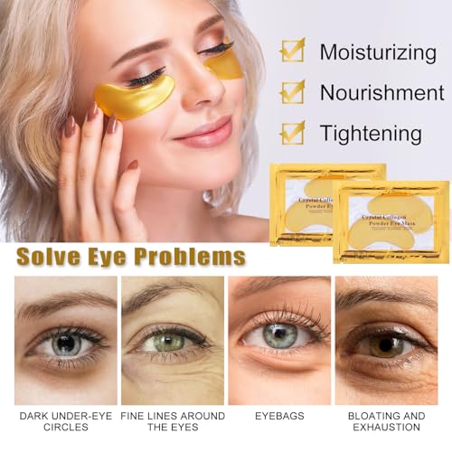 24K Gold Eye Masks & Collagen Lip Masks - 30 Pair Set