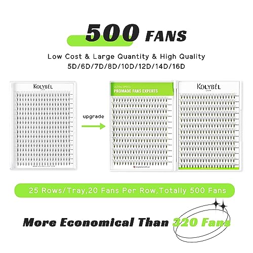 500 Fans Premade Lash Extensions 10D 0.05 C 8-15mm& 16D 0.03 C 8-15mm