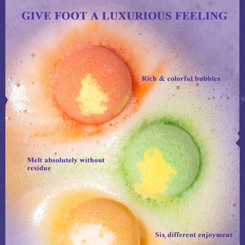 SHEEYOON Organic Foot Bath Bombs 12-Pack - Herbal Foot Soak for Dry Feet