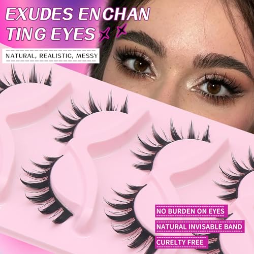 5 Pairs Anime Manga False Eyelashes - Dramatic Volume & Curl