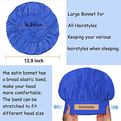 3 Pack Satin Sleep Bonnet for Curly Hair & Braids