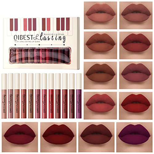 12-Color Matte Liquid Lipstick Set | Waterproof Long-Lasting