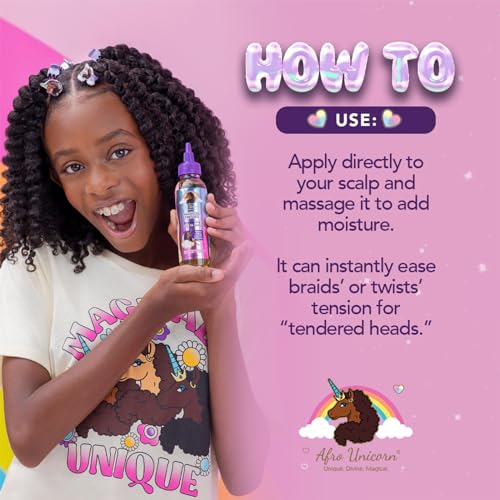 Magical Tresses by Afro Unicorn - Bye Bye Dry Scalp Serum - Soothing, Moisturizing, and Frizz-Eliminating Hair Serum for All Textures and Scalps, 12 fl oz