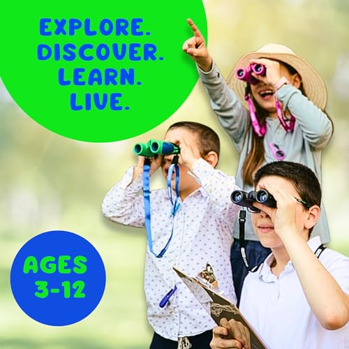 Kids Binoculars 8x21 Shockproof with Case - Ages 3-12