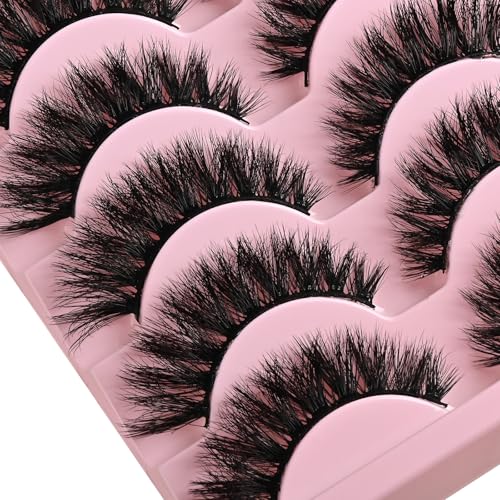 Cat Eye Wispy False Lashes - 14 Pairs Faux Mink Strip