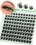 TOOCHUNAG Short Enchantress Eyelash Clusters 8-12mm Wispy Natural C Curl DIY Lashes