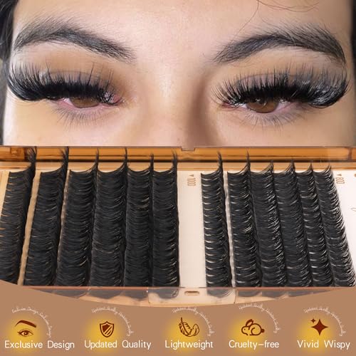 Volume Lash Clusters DIY Kit - 10-18MM Extensions 80D+100D