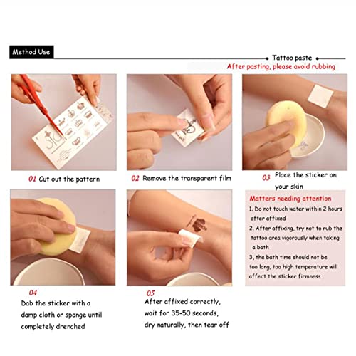 Weixu Temporary Tattoo Stickers Water Transfer Cosplay