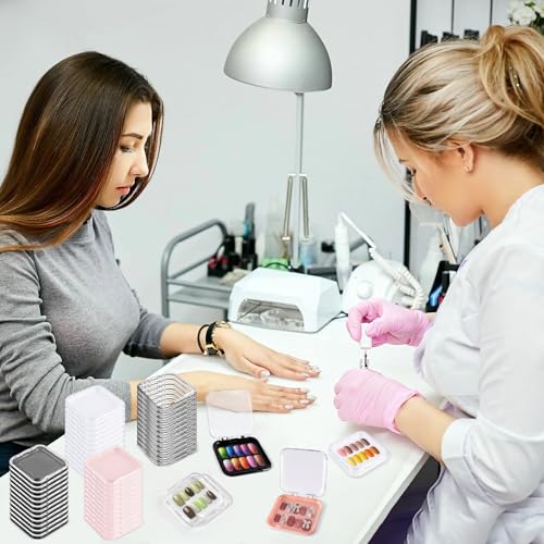 48 Press On Nail Storage Boxes with 180 Adhesive Strips