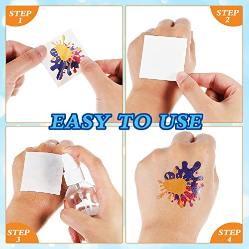 Maitys 144 Pieces Paint Party Splash Temporary Tattoos Artist Paint Tattoos Stickers for Art Party Favors Creative Slime Birthday Decoration Supplies Apparel Accessories