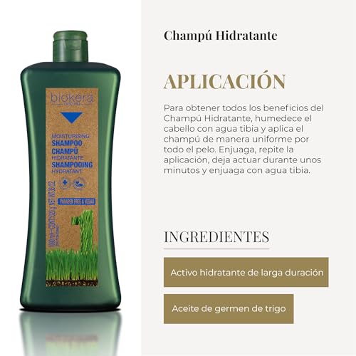 Salerm Biokera Natura Moisturising Shampoo, 36 Ounce / 1000 ml