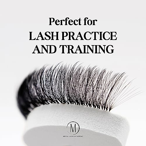 25 pcs Practice Sponges for Beginner Lash Artists | Eyelash Extension Eye Shape Sponges | Lash Extension Supplies (White)