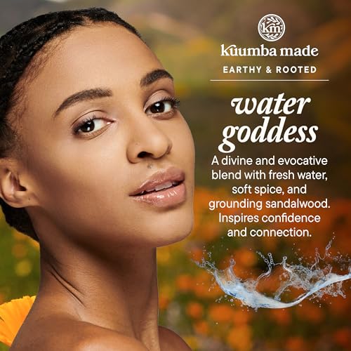 Kuumba Made Water Goddess Fragrance Oil, Long-Lasting Small-Batch Perfume Roller, Vegan, Alcohol-Free, 0.5 oz