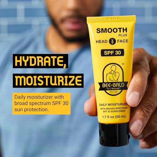 Bee Bald 3-Pack with SMOOTH PLUS Daily Moisturizer with SPF 30, HEAL Post-Shave Healing Balm, and SHAVE Premium Shaving Cream