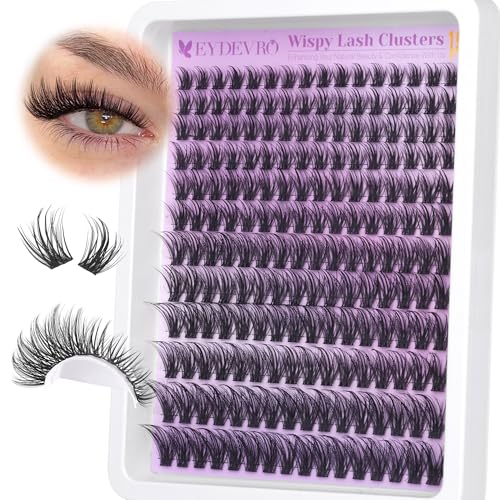 EYDEVRO Wispy Lash Clusters 192pc 9-18mm Natural Eyelash Extensions