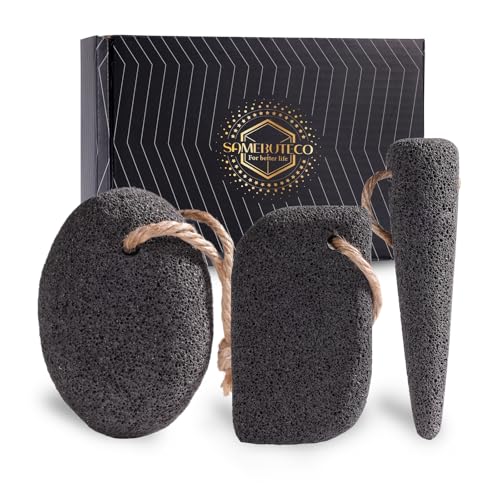 Natural Volcanic Pumice Stone Set for Feet - 3 Shapes Callus Remover