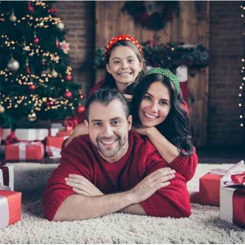 Huachi Christmas Headbands for Women Girls Holiday Knotted Head Bands Festive Top Knot Headband Red Green Hair Hoops 3PCS Christmas Gifts Hair Accessories for Women