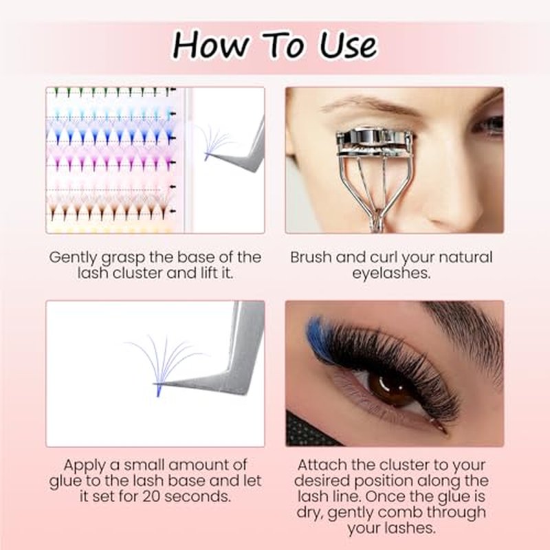 FADVAN Colored Lash Extensions lashes 240pcs 12 Color Premade Fans 10D 13mm 0.07D Curl Professional Eyelash Extensions (12 Colors, 0.07D, 13mm)