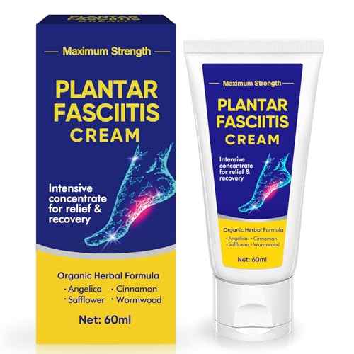 Nutravita Plantar Fasciitis Relief Cream - Heel Relief Cream for Plantar Fasciitis, Heel Spurs, Knee, Hands & Legs, Maximum Strength Soothe, 60ML