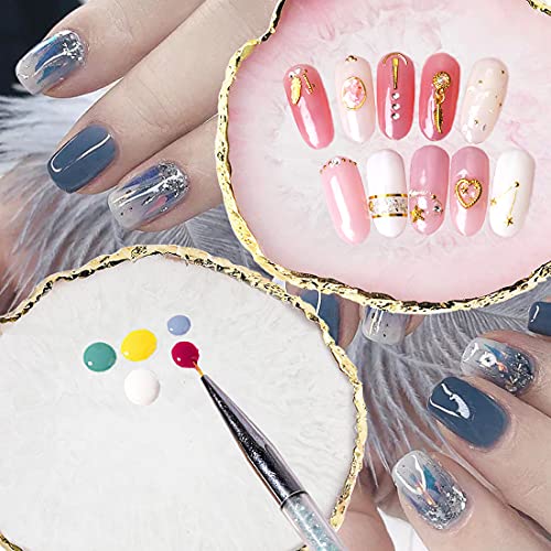 Resin Nail Art Palette - Mixed Color Makeup Palette, White - Compact & Reusable