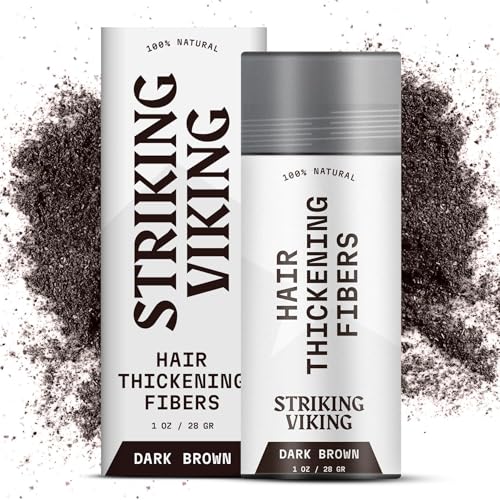 Striking Viking Hair Fibers Dark Brown 28g - Hair Thickening Powder