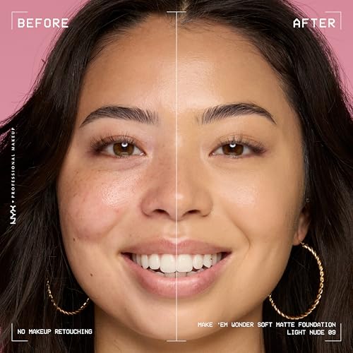 NYX Make 'Em Wonder Liquid Foundation 24H Soft Matte - Light Nude