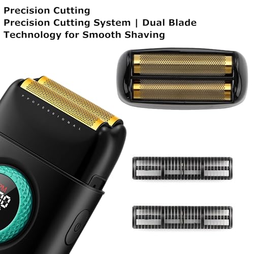 VGR 377 Foil Shaver Replacement Head, Electric Shaver Replacement Foil and Cutters Set, Double Titanium Foil Floating Blade, 1 Pack