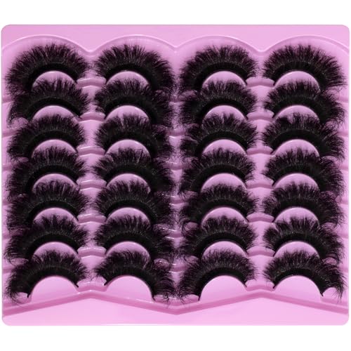 Mink Lashes 20mm Volume D Curl Cat Eye Faux Lashes 14 Pairs