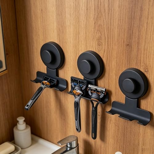 Adhesive Shower Hooks - Extra Sticky Razor Holder, 2-Pack
