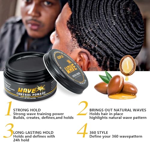 Wave Pomade for Men | Strong Hold 360 Waves Styling Cream