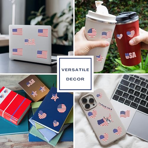 136 PCS American Flag Tattoos, Fourth of July Decorations Tattoos, Red White and Blue Party Supplies, Gifts for Boys, Girls, Accessories for Independence Day, Memorial Day, Labor Day