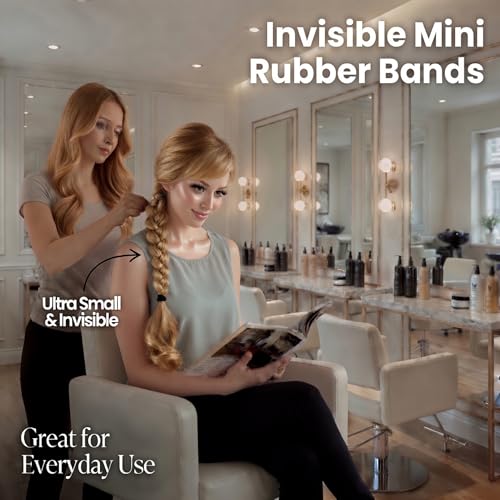 6000pcs Mini Black Hair Rubber Bands for Styling, Lightweight & Discreet